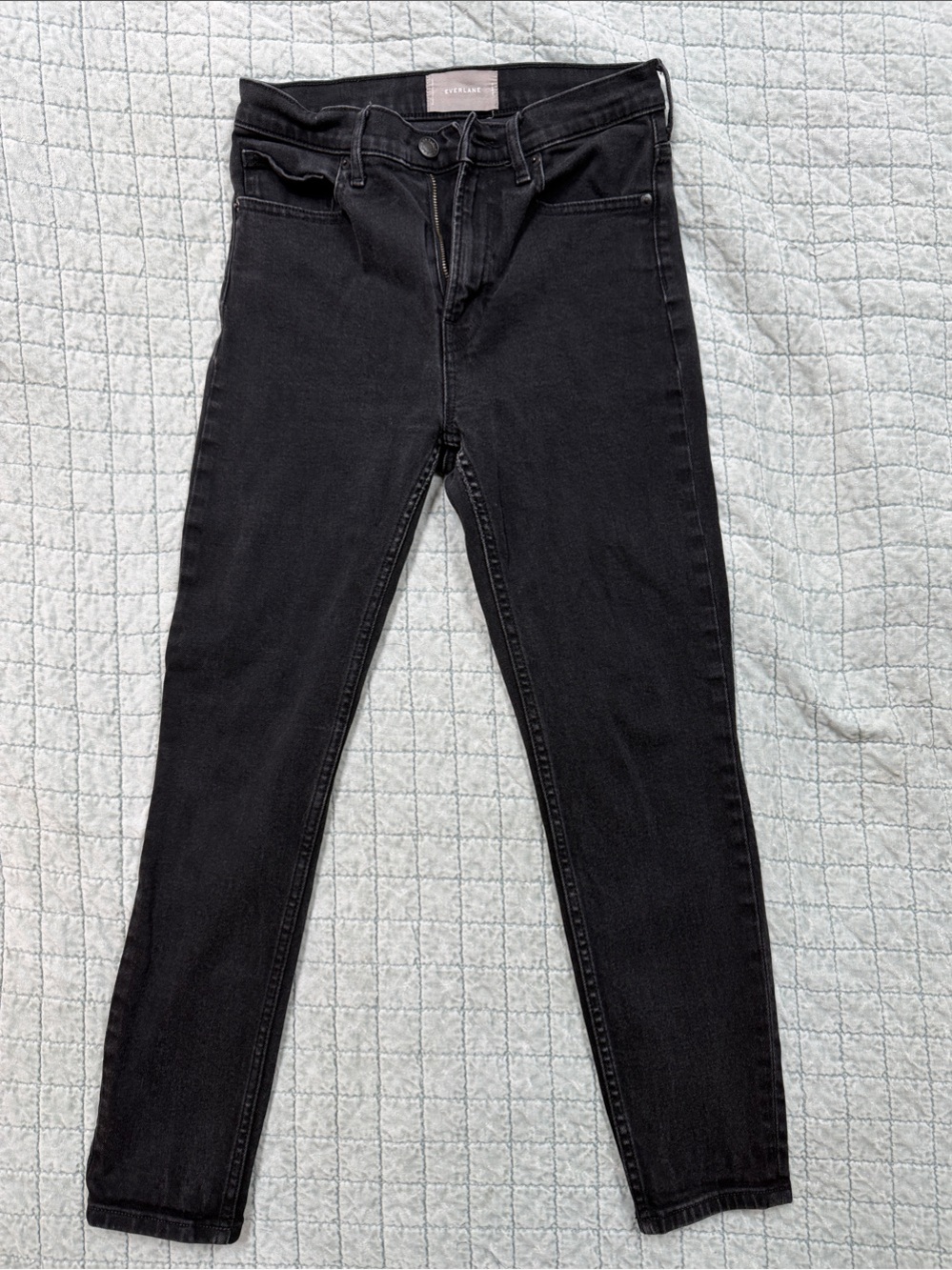 Everlane High Rise Skinny Ankle Jeans | Washed Black - Size 28